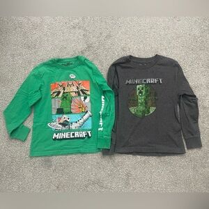 Minecraft 2 Long Sleeve Tees Youth Small